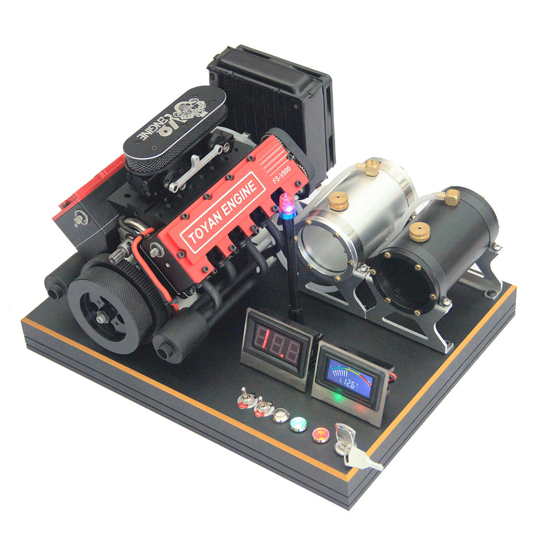 TOYAN FS-V800 V8 Engine With Starter Kit, Stand and Accessories