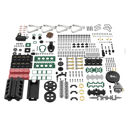 TOYAN V8 Engine FS-V800WGPC 28cc OHV Gasoline Engine - Build Your Own V8 Engine - V8 Engine Model Kit That Works